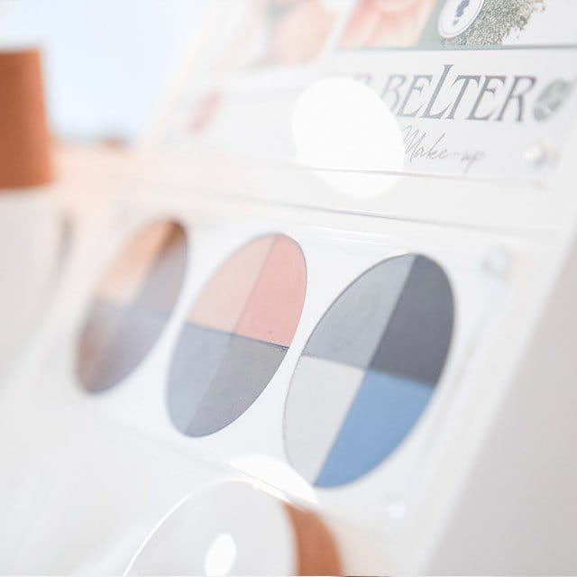 Dr Belter GreenTec Makeup ögonskugga i display på salong